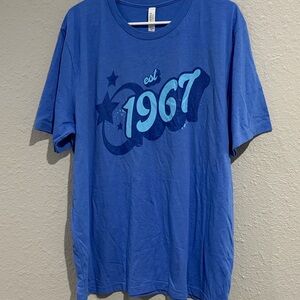 EST. 1967 Bella Canvas Royal Blue T-Shirt. NWOT